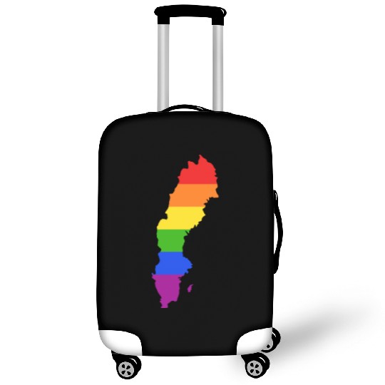 Sweden Rainbow Flag for proud LGTBQ Swedish Luggage Covers