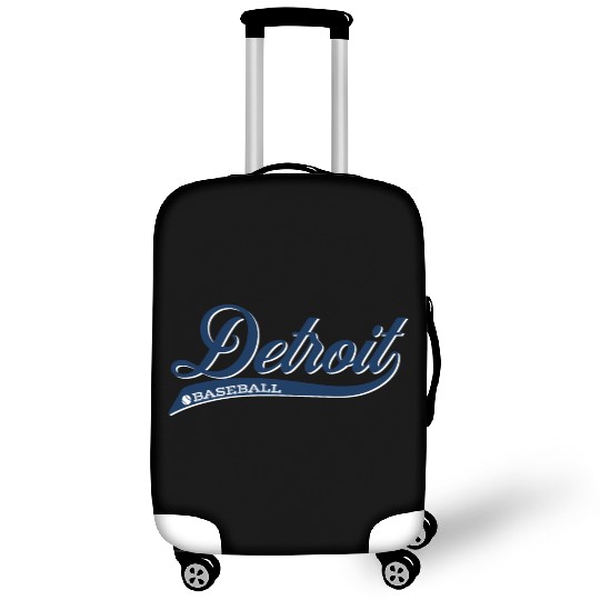 Vintage Detroit Script Baseball Luggage Covers