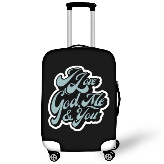 I Love God, Me & You (light blue) Luggage Covers