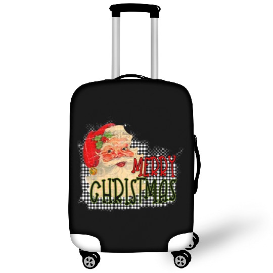 Retro Santa Merry Christmas Luggage Covers