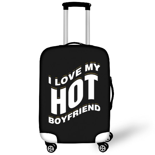 I Love My Hot Boyfriend Romantic Valentines Februa Luggage Covers
