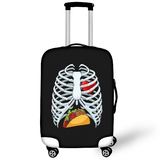 Funny Taco Skeleton Rib Cage Dad Halloween Costume Luggage Covers