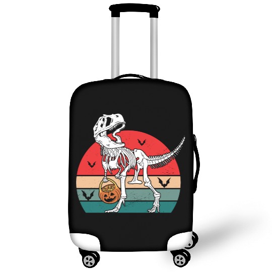 Halloween Boys Dinosaur Skeleton T rex Scary Pumpk Luggage Covers