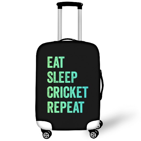 Eat sleep cricket repeat | Cricket Lover Luggage Covers