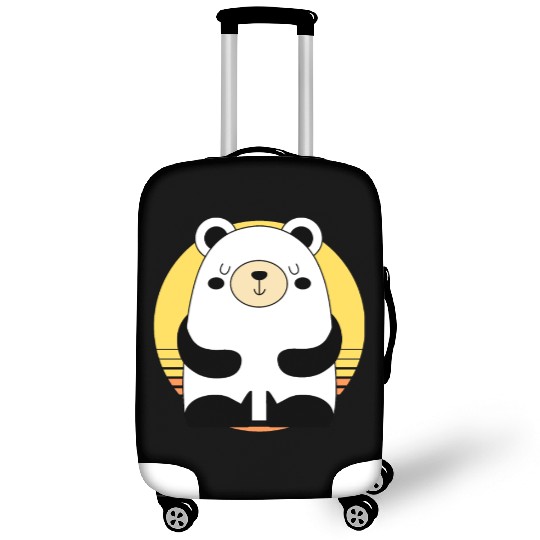 Fall PANDA Luggage Covers Funny Short Graphic Tops