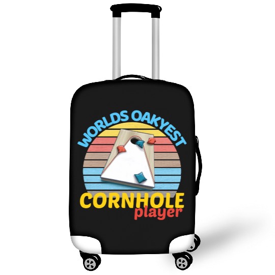 worlds oakyest cornhole player two Luggage Covers