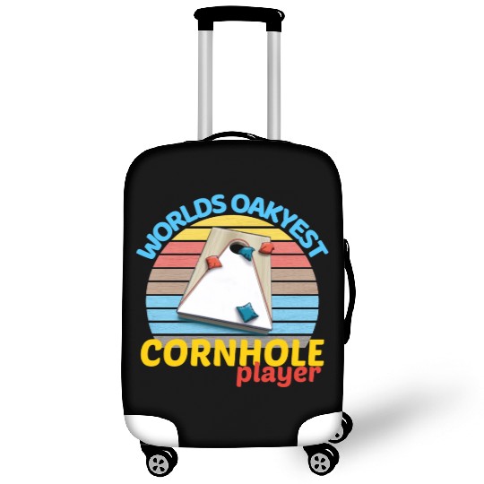 worlds oakyest cornhole player two Luggage Covers