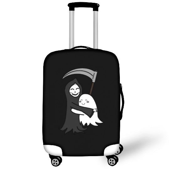 Grim Reaper & Ghost Hug | Friendship | Azrael Luggage Covers