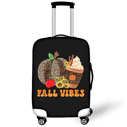 Groovy Fall Vibes Teacher Life Pumpkin Luggage Covers