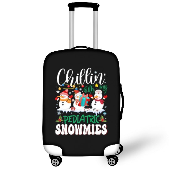 Chillin With My Pediatric Snowmies Christmas Light Luggage Covers