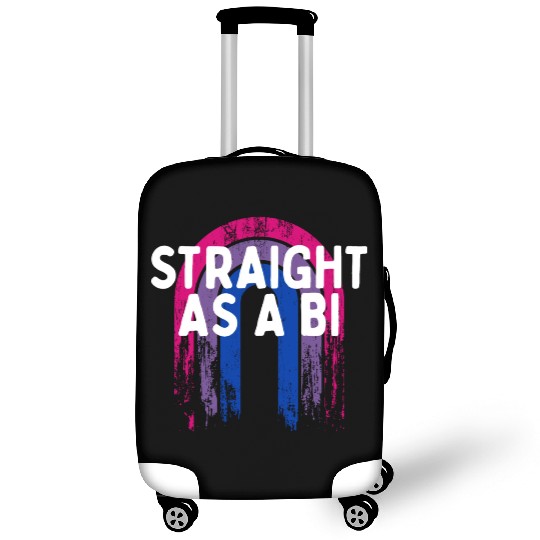 Straight as a Bi Bisexual Sayings Bi Pride Quotes Luggage Covers