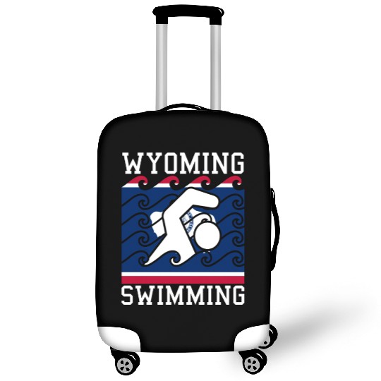 Wyoming Flag Swimming Team Swim Swimmer US State Luggage Covers