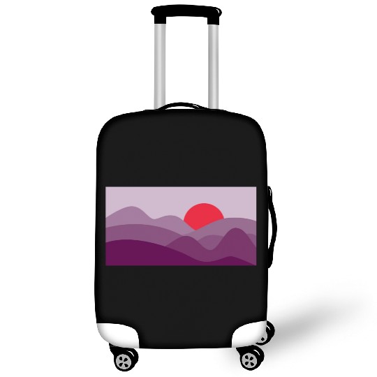 Minimalist Sun Dark Orchid Purple Luggage Covers