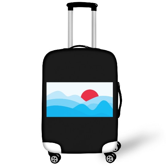 Minimalist Sun Light Blue Luggage Covers