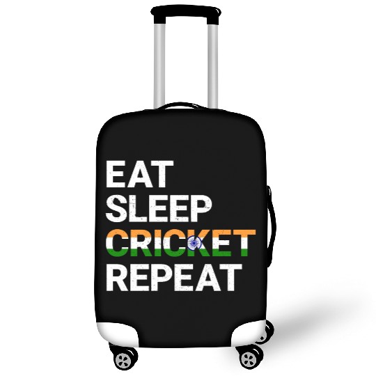 Eat Sleep Cricket Repeat IND Flag Sports Gift Luggage Covers