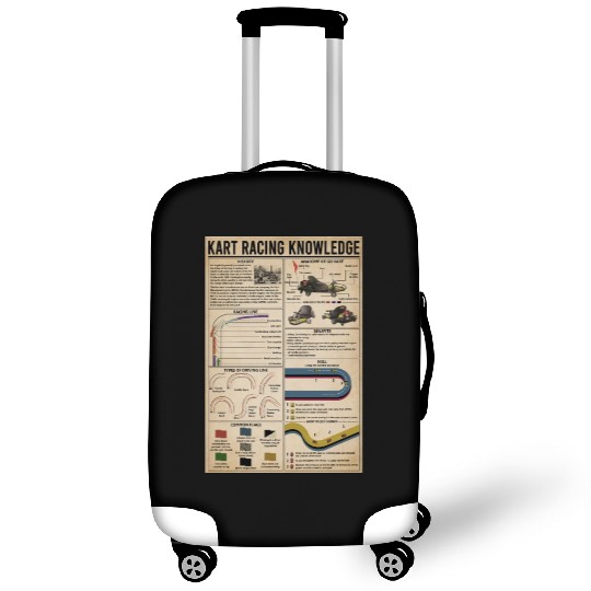 Kart Racing Knowledge Poster, Anatomy Of Go Kart Luggage Covers
