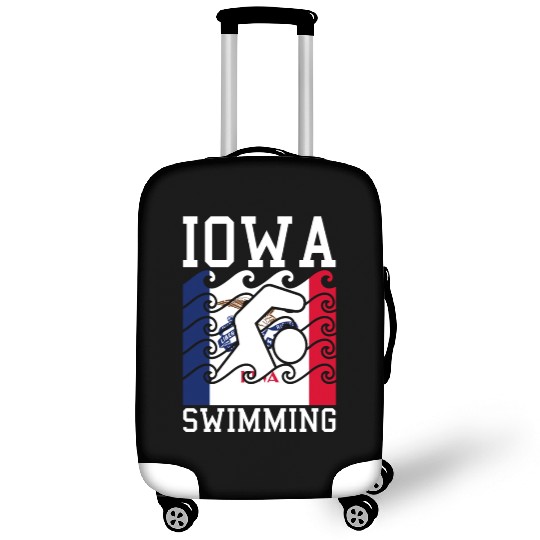 Iowa Flag Swimming Team Swim Swimmer US State Luggage Covers