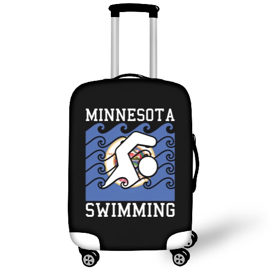 Minnesota Flag Swimming Team Swim Swimmer US State Luggage Covers