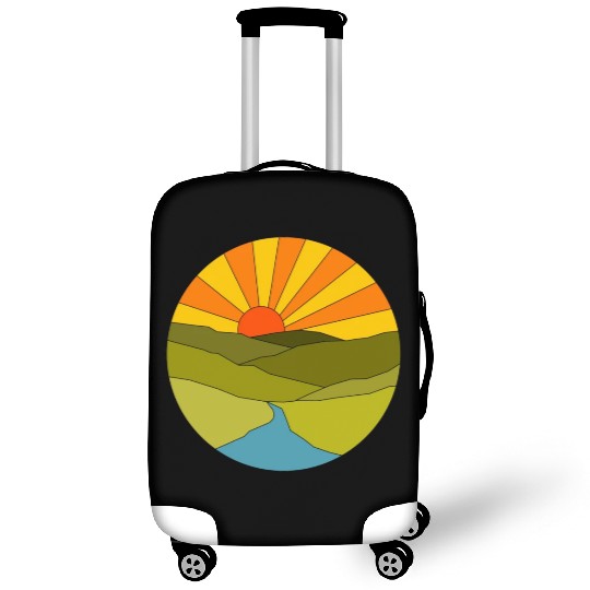 Sunrise geometrical Luggage Covers