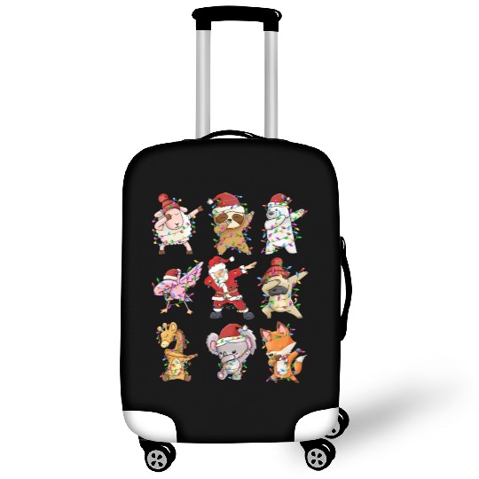 Dabbing Santa Animal Friends Christmas Kids Boys Luggage Covers
