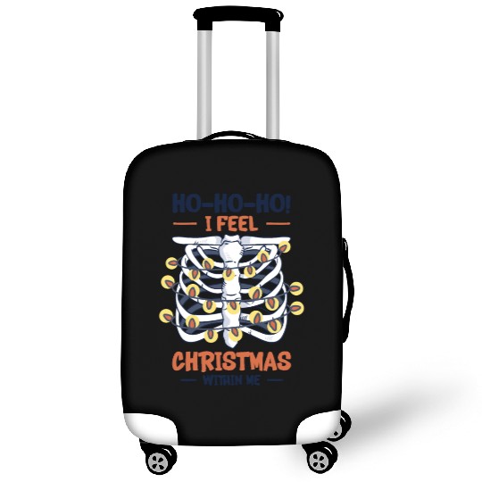 Christmas Holiday Skeleton Rib Cage Radiology Luggage Covers