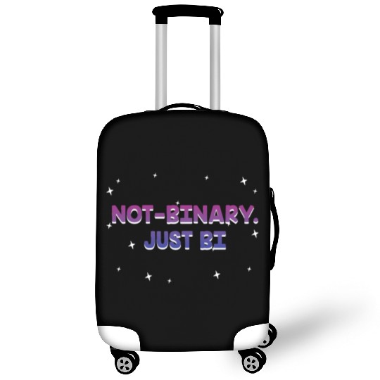 Not Binary Just Bi Bisexual Sayings Bi Pride Luggage Covers
