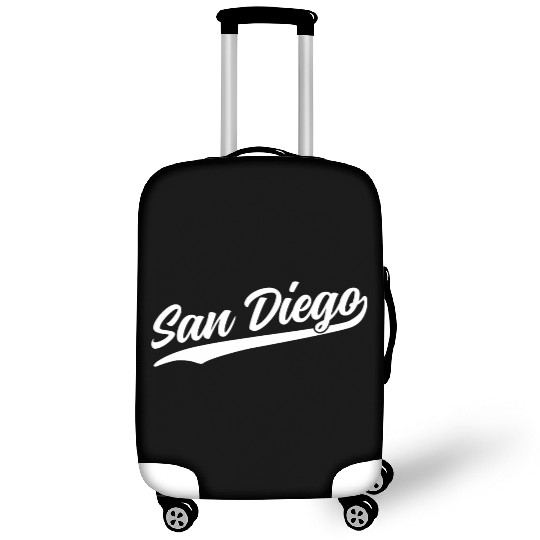 San Diego California Cool Ca Retro 1970S White Tex Luggage Covers
