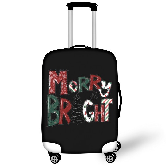 Merry And Bright Luggage Covers | Merry Christmas 2022