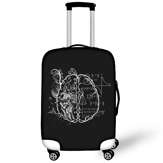 Art Teacher Brain, Math Teacher Luggage Covers