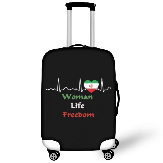Iran - heartbeat, heart line, woman, life, freedom Luggage Covers