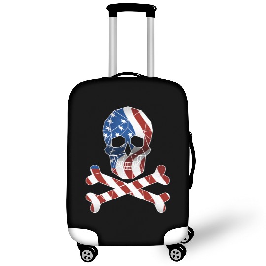 Amercan Flag Skull Usa 1776 Patroitic Luggage Covers