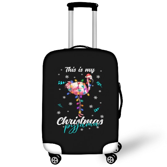 Winter Christmas Pyjama Flamingo Luggage Covers