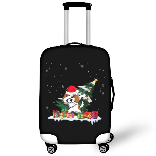 Saint Bernard Christmas Dabbing Santa Xmas Pajama Luggage Covers