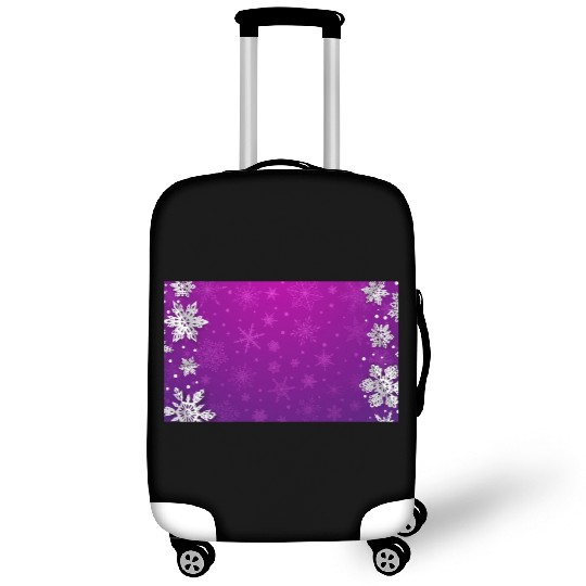 Winter Snowflakes Purple Pattern Luggage Covers