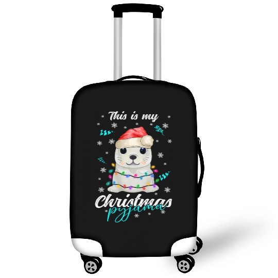Winter Christmas Pyjama Seal Luggage Covers