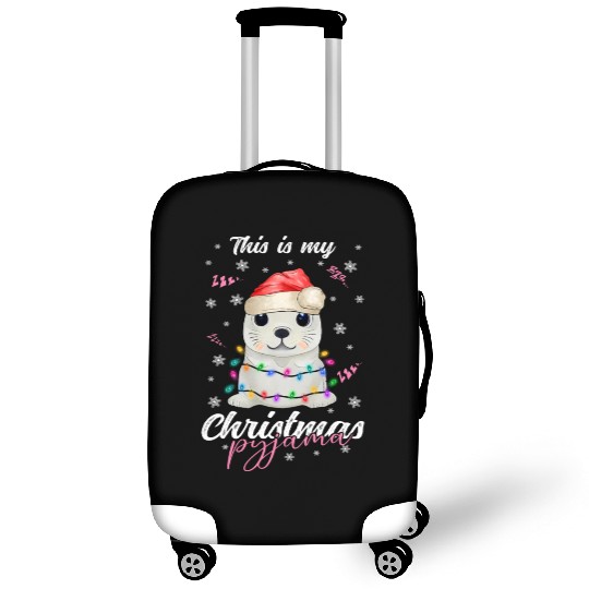 Winter Christmas Pyjama Seal Luggage Covers