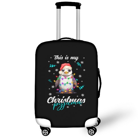 Winter Christmas Pyjama Penguin Luggage Covers