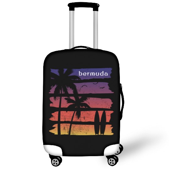Cool Bermuda Surfing Fan Beach Palm Tree Luggage Covers