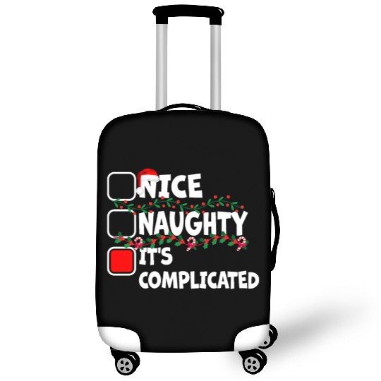 Nice Naughty It's Complicated Christmas List Santa Luggage Covers