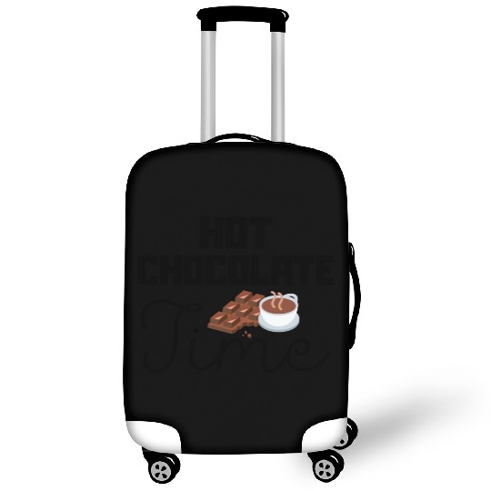 Cute winter quotes - hot chocolate time Luggage Covers