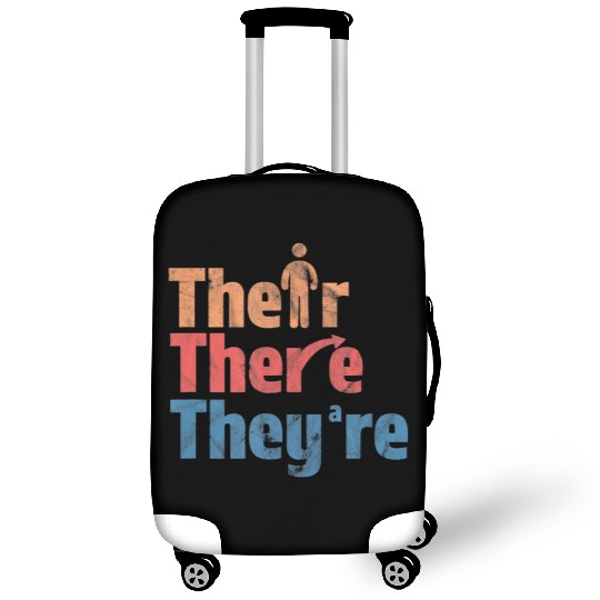 Their There They're English Teacher Gramma Police Luggage Covers