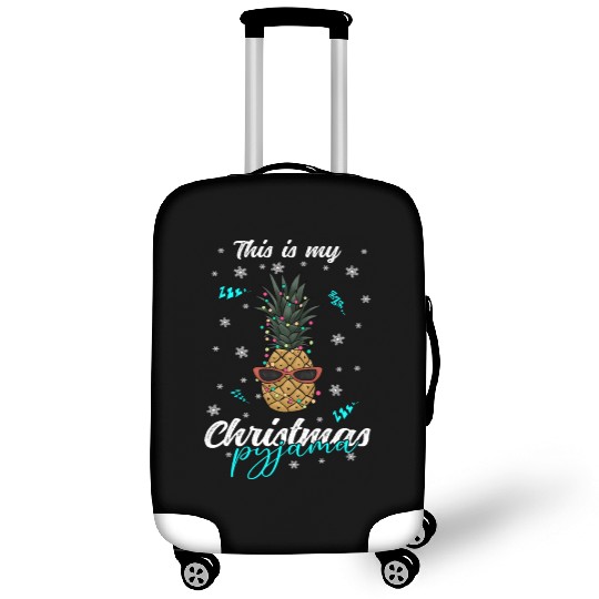 Winter Christmas Pyjama Pineapple Luggage Covers