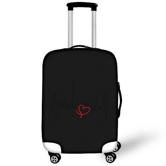 Berlin Skyline Heartbeat Germany Fan I Love Berlin Luggage Covers