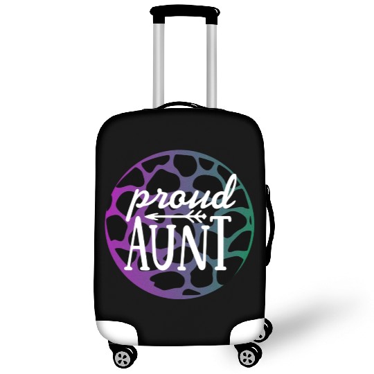 Purple Leopard Proud Aunt Luggage Covers