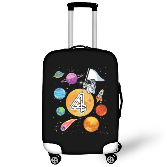 Kids 4 Years Old Astronaut Four Birthday Boy Luggage Covers