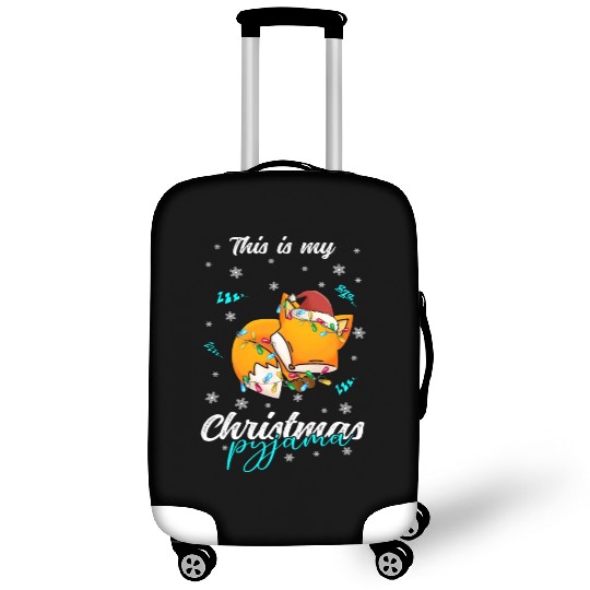 Winter Christmas Pyjama Fox Luggage Covers