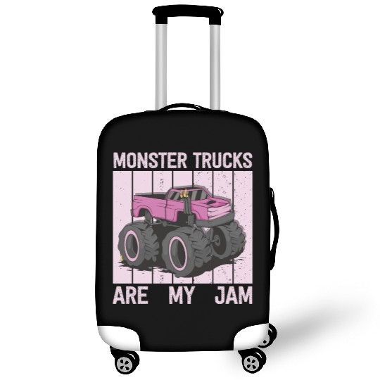 Monster Trucks Are My Jam Vintage Retro Luggage Covers