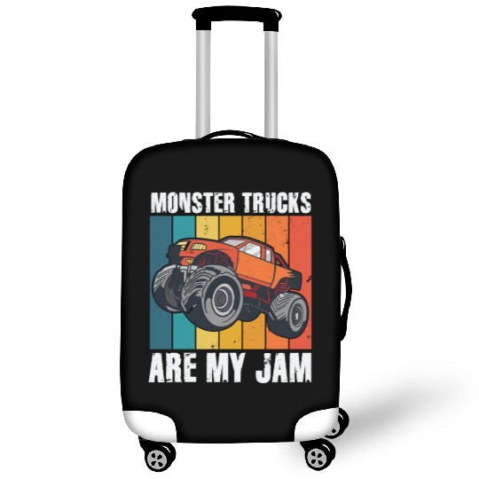 Monster Trucks Are My Jam Vintage Retro Luggage Covers