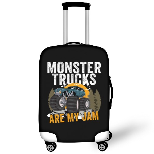 Monster Trucks Are My Jam Vintage Retro Luggage Covers