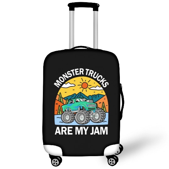 Monster Trucks Are My Jam Vintage Retro Luggage Covers